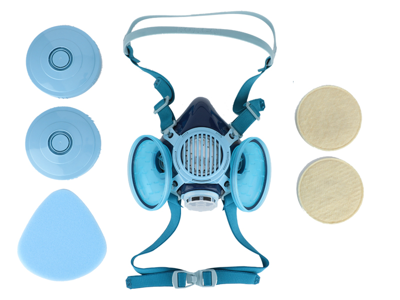 KOKEN/兴研进口1091D-04防尘面具双滤棉滤芯焊接矿业视野广轻便(图5)